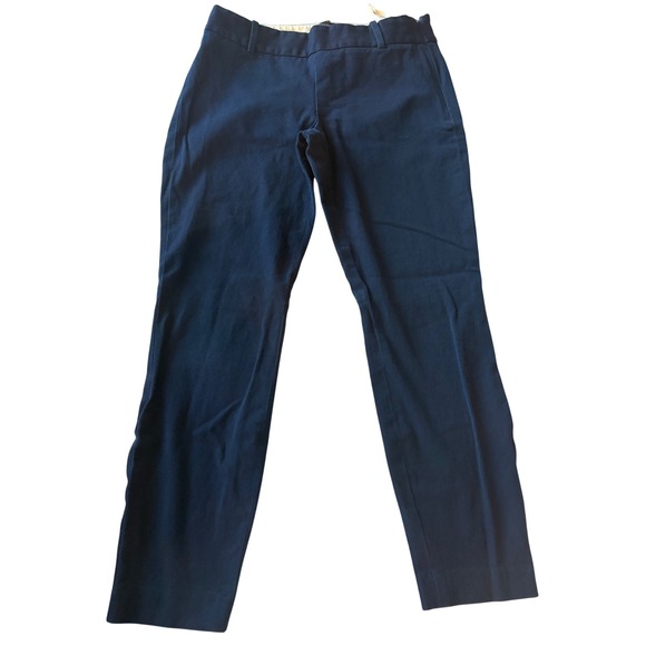 J. Crew Pants - J.Crew Womens Minnie Pants Size 0 Navy Blue Career Office Work Stretch Cropped
